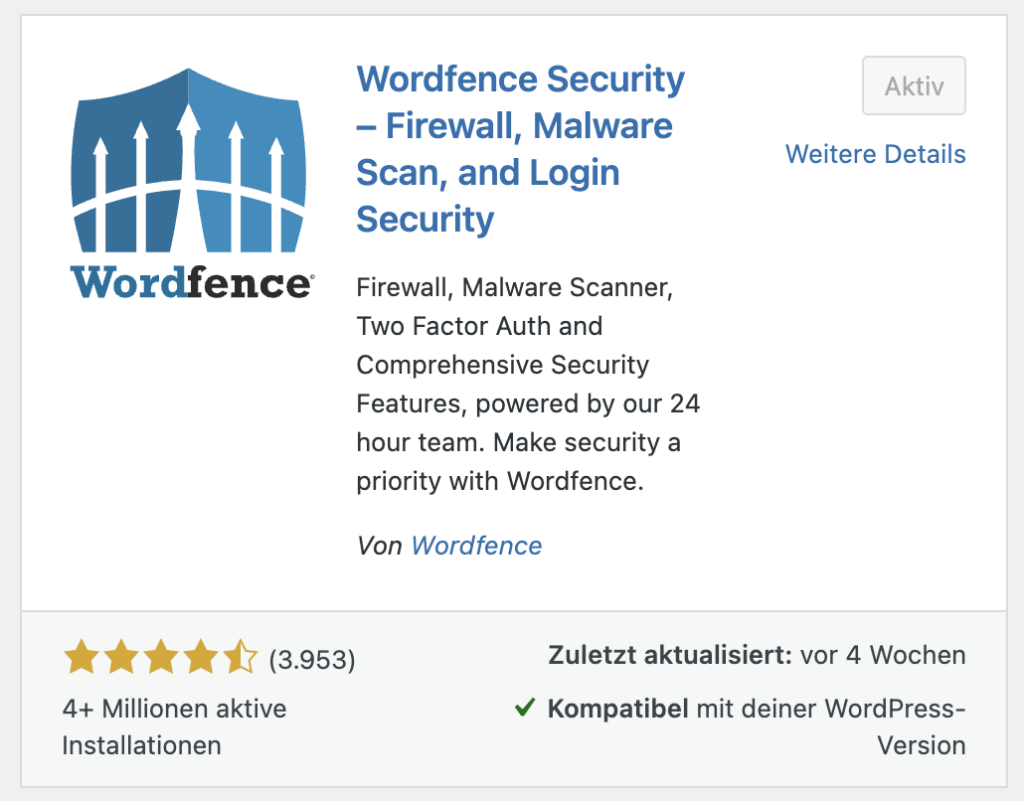 Wordfence installieren